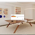 Stylish Indoor Sports Equipment Ping Pong Table With Wooden Legs And Decorative Wall Panels