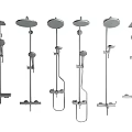 Modern Shower Head Systems Featuring Various Designs For Bathroom Use