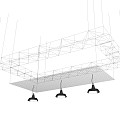 Modern suspended ceiling structure frame 3d model