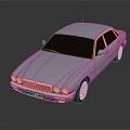Classic Light Blue Sedan Exterior Design With Black Windows And Silver Wheels