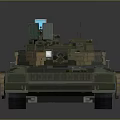 Military Battle Tank 3D Model With Turret And Armored Parts