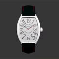 Sleek Modern Wristwatch With Black Leather Strap And Silver Dial Design