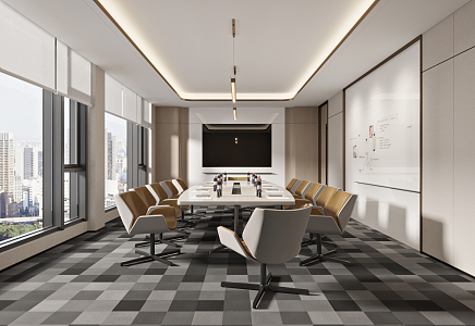 Modern Meeting Room Meeting Table and Chair 3d model