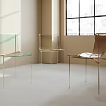 Modern Transparent Single Chair Design With Sleek Lines And Bright Window Room Background