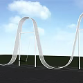 Outdoor Arched Swing Play Equipment With Curved Design For Children Playing In Park
