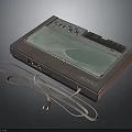 SONYONIC Electronic Device With Gray Body Green Panel Knobs Buttons And Power Cable