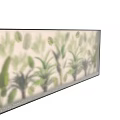 Indoor Green Plant Wall With Lush Leafy Plants And Decorative Fern Patterns