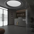 Modern Minimalist White Reception Desk Design For Clean Bright Dental Clinic Front Lobby Space