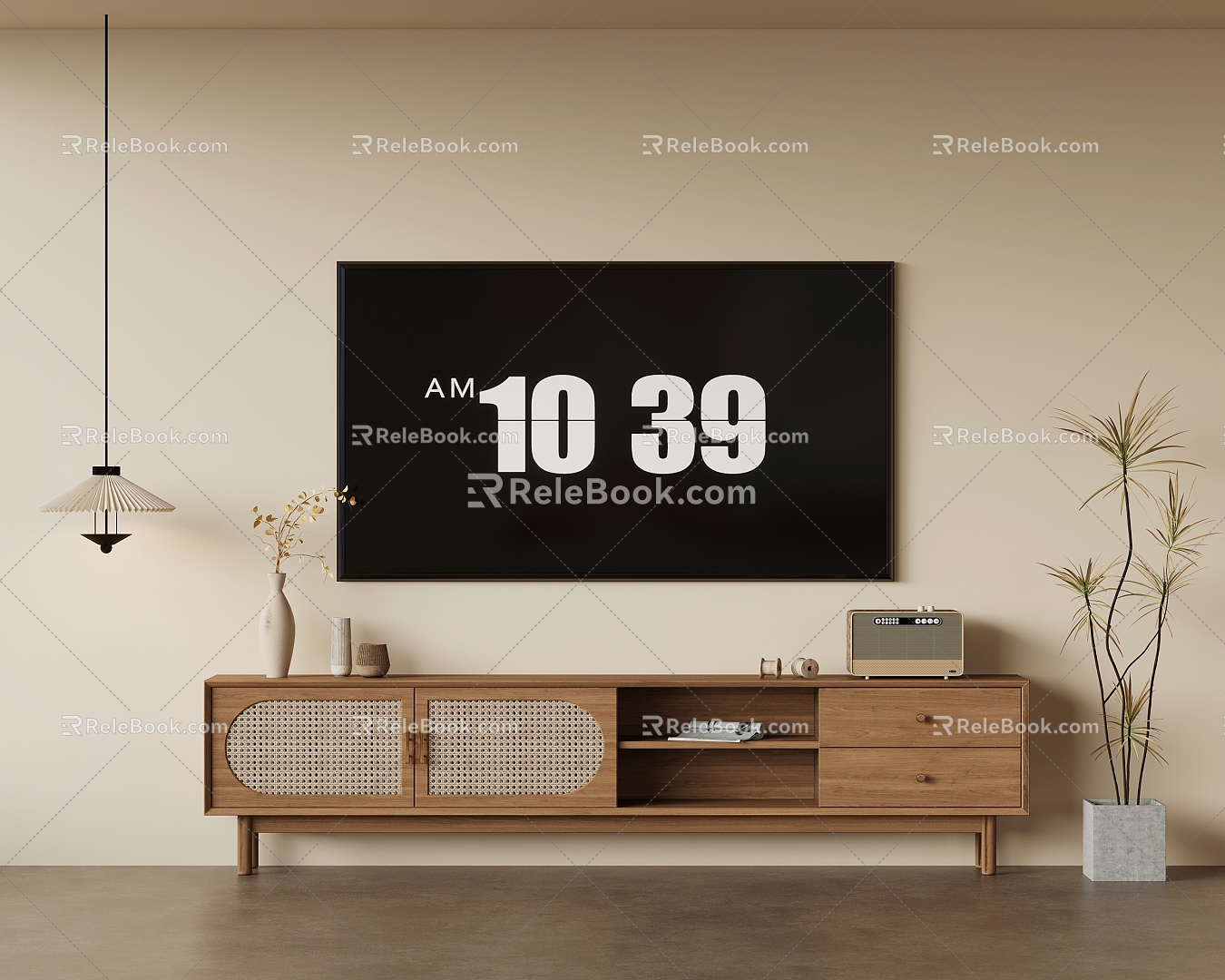 Antique TV cabinet 3d model