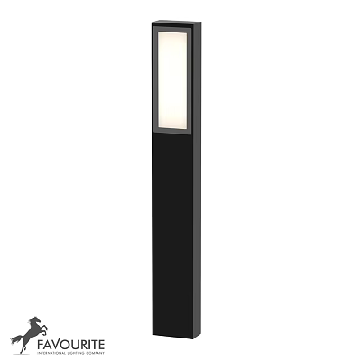 Modern Black Outdoor Post Light For Garden Pathway And Exterior Lighting 3d model