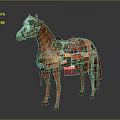 Elegant Brown Horse Adorned With Red Embroidered Saddle And Decorative Bridle