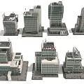Modern Hospital Building Complex With Glass Facade Multi Storey And Medical Facilities