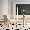 Leisure Chair Floor Lamp Combination Single Chair Single Sofa Side Floor Lamp Internet Popular Floor Lamp 3d model