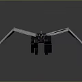 Game Movie Character Mechanical Dragon With Black White Wings And Detailed Structure