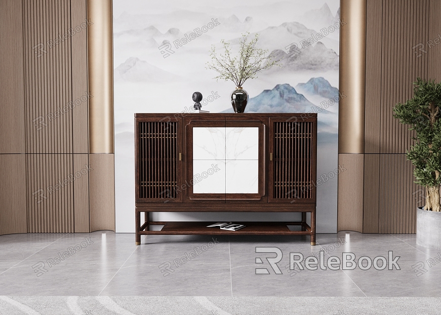 New Chinese-style Sideboard Side Cabinet Entrance Cabinet model