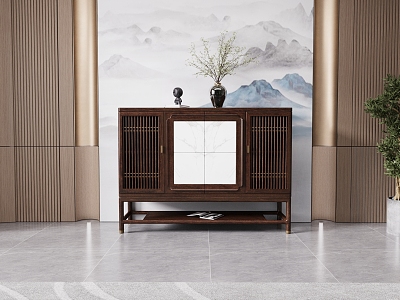 New Chinese-style Sideboard Side Cabinet Entrance Cabinet model