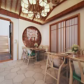 New Chinese Front Desk Hall 3d model