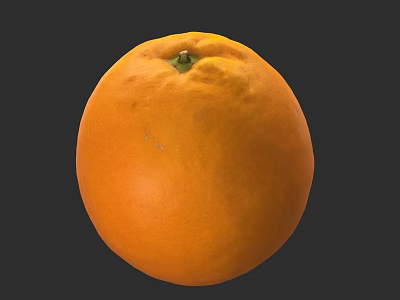 Fresh Ripe Orange with Vibrant Orange Color and Smooth Round Surface 3d model