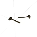 Vintage Hardware Tools Two Rustic Metal Hammers for DIY Repairs and Construction Work 3d model