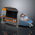 Umberto Tricycle Food Cart Selling Fresh Bread With Display And Counter