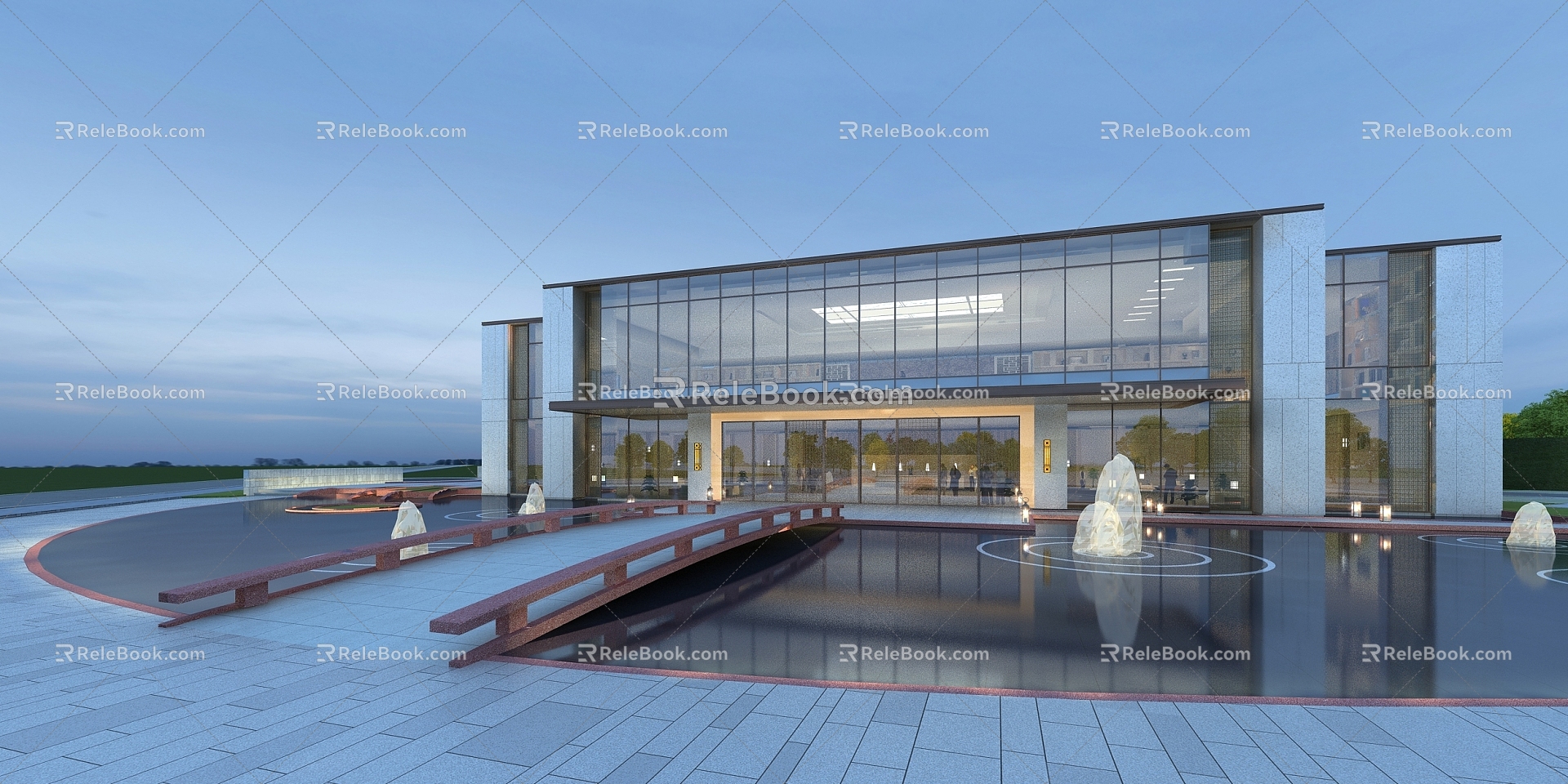 Modern Sales Office Building Sales Department 3d model