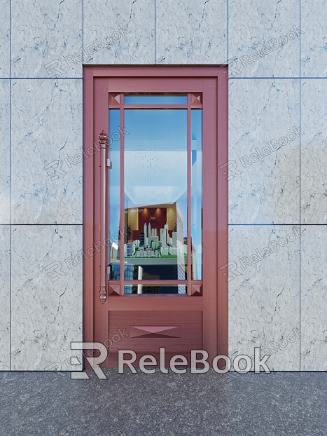 Modern swing door single open copper door model