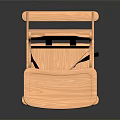 Orange Wooden High Chair With Removable Tray And Safety Belt For Toddler Dining Use