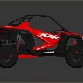 All Terrain Polaris RZR Red Off Road Vehicle Design Performance Features