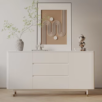 Modern Entrance Cabinet 3d model