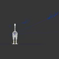 Prehistoric Reptile Dinosaur With Long Neck Standing On Gravel Ground