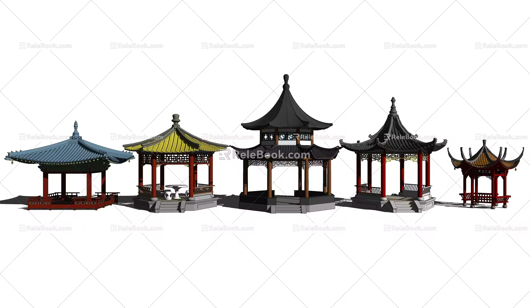 Chinese-style pavilion 3d model