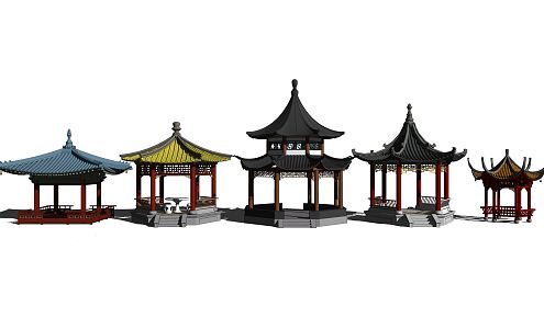 Chinese-style pavilion 3d model