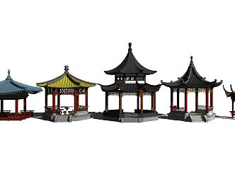 Chinese-style pavilion 3d model