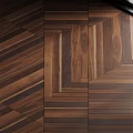 Hardwood Flooring Design Featuring Herringbone And Straight Lay Wood Patterns