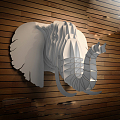 Elephant Head Wall Decoration 3d model