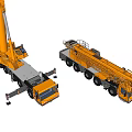 Yellow Mobile Crane Functional Vehicle With Extended Boom And Heavy Duty Chassis