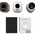 Various Styles of Top Loading and Front Loading Washing Machines in Different Colors