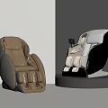Modern Brown And Beige Massage Chairs With Ergonomic Design And Comfort Features