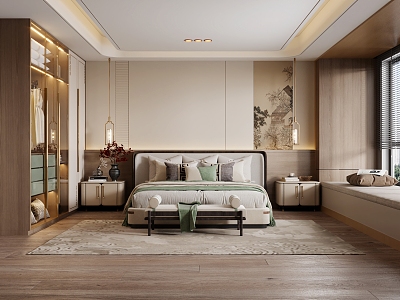 New Chinese bedroom 3d model