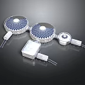 Modern Scientific Laboratory Equipment With Round Petri Dishes Square Containers And Attached Cables
