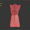 Intricate Apparel Shaped Sculpture Carving With Dark Carved Patterns And Light Base Design