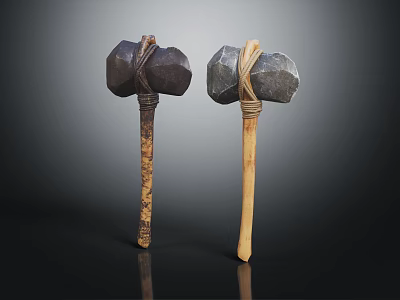 Modern Hammer Stone Axe Stone Age 3d model Modern Hammer Stone Axe Stone Age 3d model