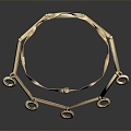 Modern Necklace Metal Necklace Ornament Jewelry 3d model