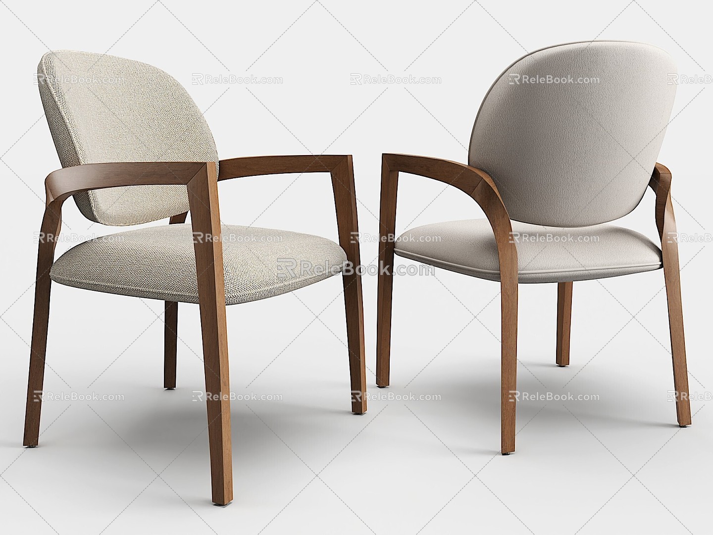 New Chinese Dining Chair Armchair 3d model