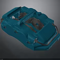 Blue Automotive Brake Caliper Part With Metallic Structure And Mounting Brackets For Vehicles