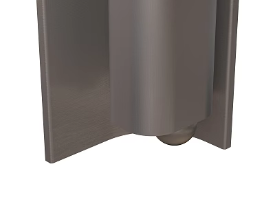 Metallic Component with Cylindrical Structure Square Base and Spherical Element 3d model