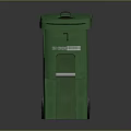 Durable Green Trash Bin With Lid And Wheels For Waste Collection Equipment