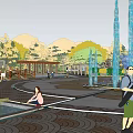Square Park 3d model