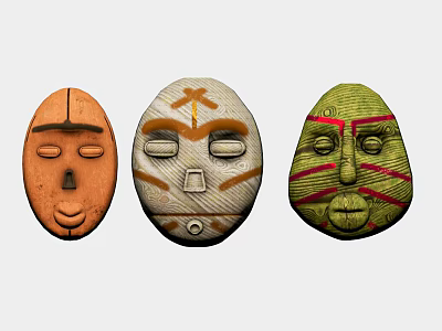 Modern Masks 3d model