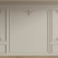 Decorative Gypsum Molding Design on White Wall with Ornate Patterns for Interior Decoration